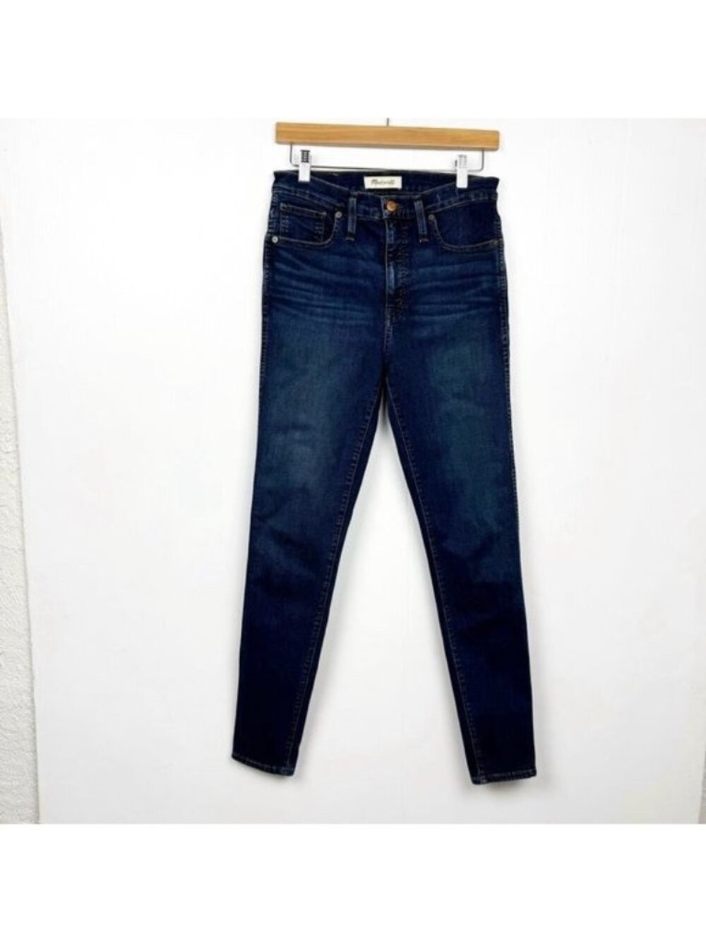Madewell 10" High-Rise Skinny Jeans in Danny Wash TENCEL Denim Edition 28 T